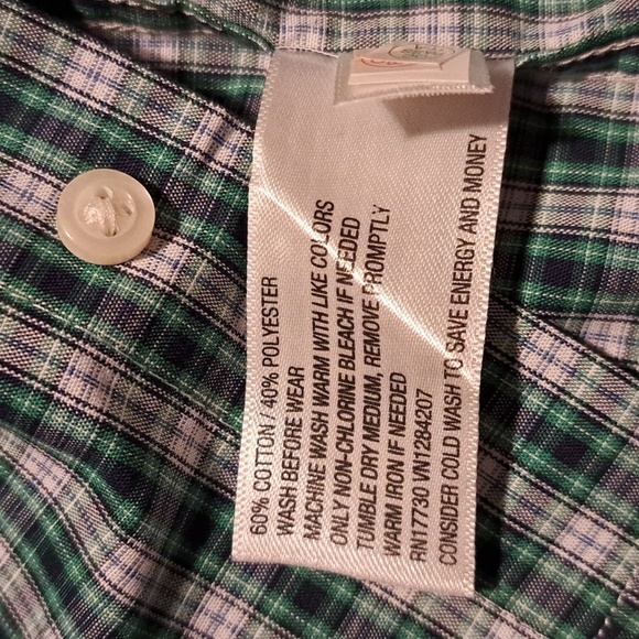 Cat & Jack boys large or 12-14 blue & green plaid long sleeved shirt - Picture 5 of 6